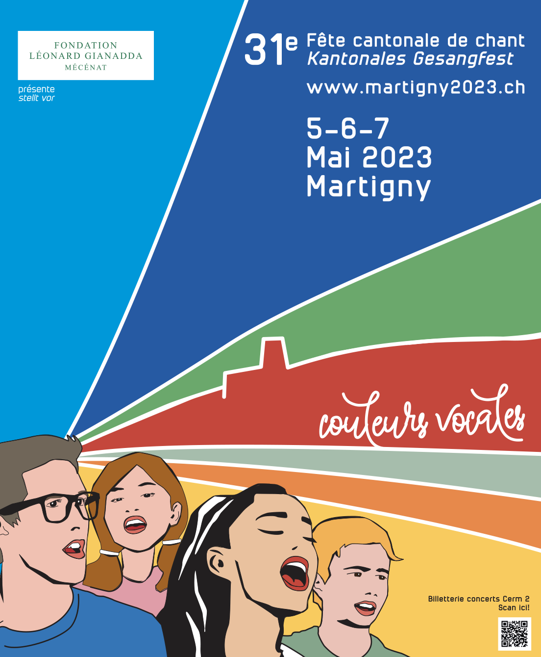 Erendira Foglia - Affiche de la Fête cantonale de Chant à Martigny